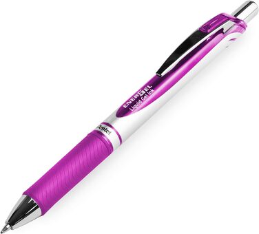 Гелева ручка Pentel EnerGel XM BL77, висувна, 0,7 мм, 54 перероблена, пурпурова, 6 шт.