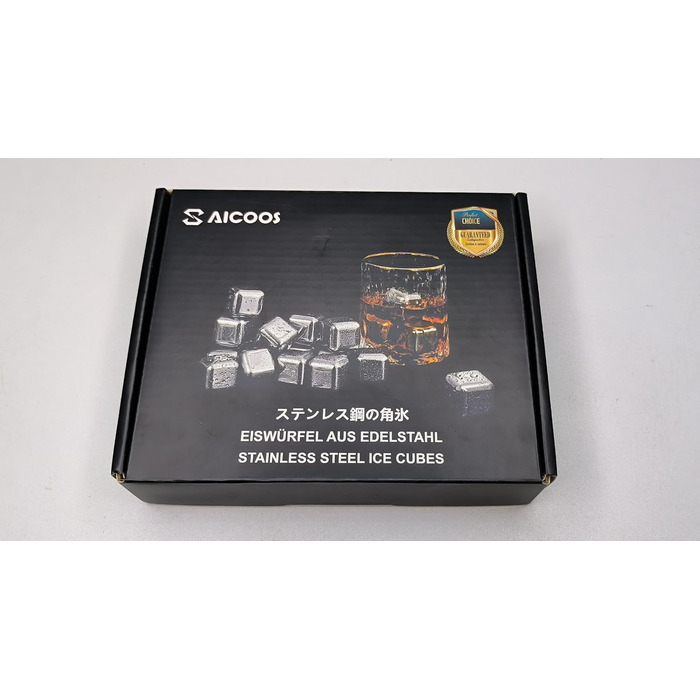 Кубиків льоду з нержавіючої сталі Багаторазовий набір кубиків віскі, камені для віскі, камені для охолодження вина для напоїв, под