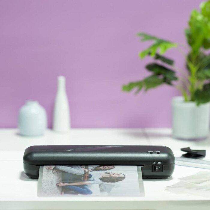 Ламінатор Hama Laminator plus ламінуючі пакети (A4, A5, A6, візитні картки, комплект ламінатора, включаючи пакети для ламінатора, машину для холодного та гарячого ламінування, а також аксесуари, 80-125 мікрон)