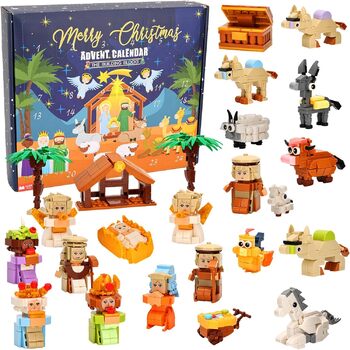 Конструктор Miunana 2025 Advent Calendar Christmas Building Blocks Set, багатоколірний