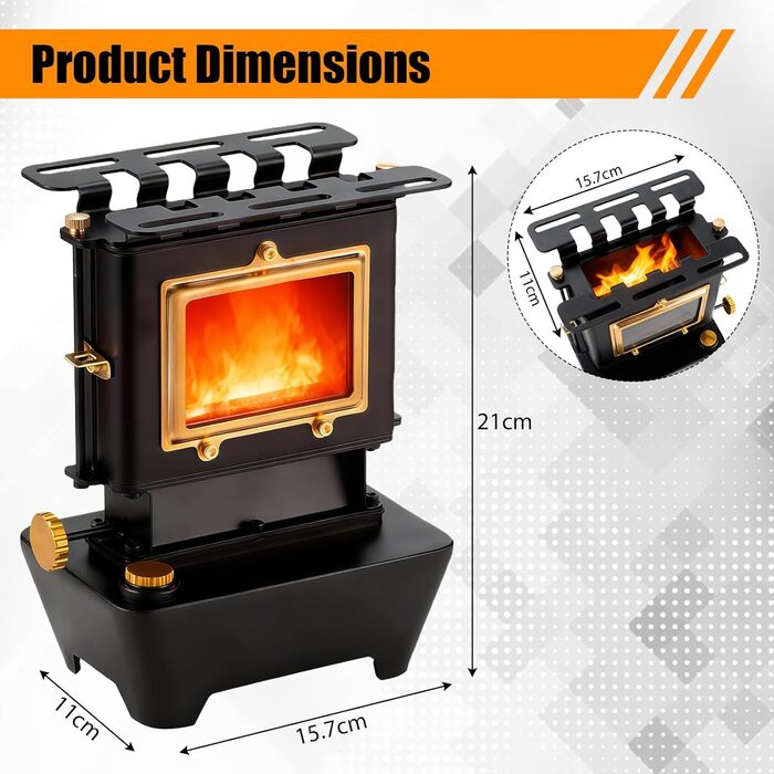 Портативний гасовий ліхтар з резервуаром для оливи на 525 мл, гасовий обігрівач для кемпінгу, багатофункціональна кемпінгова плита з сумкою для зберігання зовнішнього освітлення, обігріву та приготування їжі.