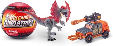Сюрпризний удар динозавра, серія 4, вулкан, сюрприз, колекційна капсульна іграшка-загадка динозавра, іграшка-битва динозаврів (2 шт.), серія 4, 2 капсули, 5-