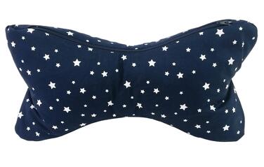 Подушка для читання Biona/Кістка для читання/Кісткова подушка 35x18 см (Бавовна з маленькими блакитними зірками, зі вставкою)