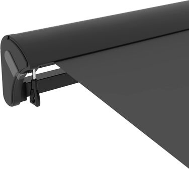 Напівкасетна тентована маркіза зі світлодіодним освітленням, електроприводом, дистанційним керуванням, міцна алюмінієва тентована маркіза з тканиною, сірий каркас, розміри 4 x 3 м, дизайн SPD016 4x3м SPD016, 1201EML