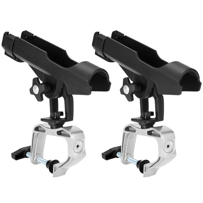 Тримачі для вудок QWORK з 2 частин для човнів, рибальських човнів, каяків - регульовані на 360 градусів тримачі для вудок - легке складання, стабільні та універсальні