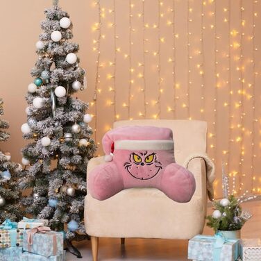 Подушка для читання Грінч, різдвяна м&39яка подушка, подарунки для ліжка, дивана, тумбочки, подушка для підтримки попереку (рожева)