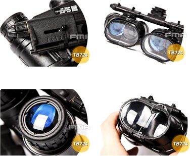 Тактичні мисливські окуляри нічного бачення GPNVG 18 та пластикове кріплення L4G24 NVG для страйкболу, чорного кольору