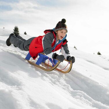 Санки Alpenflitzer Davos дерев'яні складані зі спинкою, 110 см