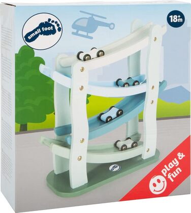 Невелика пішохідна гоночна траса в каскадному стилі з дерева, з чотирма дерев&39яними автомобілями, для дітей від 3 років, 11651,