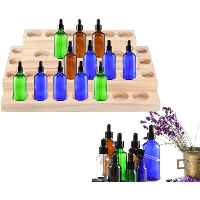Зберігання масел Doterra, зберігання ефірних масел, тримач підставки для ефірних масел, дерев'яна коробка-органайзер на 30 отворів для зберігання лаку для нігтів, ароматичних масел, ефірних масел