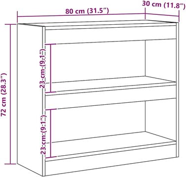 Книжкова полиця/Перегородка для кімнати, дуб, ручної роботи, 80x30x72 см, Книжкова шафа, Окремостояча полиця, Офічна полиця, Перегородка кімнати, Полиця для файлів, Полиця для зберігання, Перегородка кімнати, дуб, ручної роботи