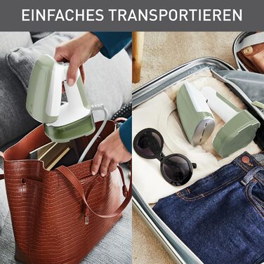 Кишеньковий паровий відпарювач Tefal DT3053 Access компактний складаний час нагрівання 15 секунд 1300 Вт до 20 г/хв. резервуар для