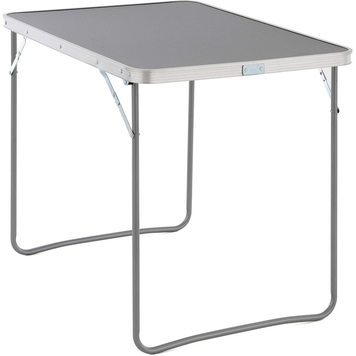 Кемпінговий стіл, вуличний стіл, сірий, складаний з ручкою для перенесення, 80x60x70 см, легкий, розкладний стіл, бічний столик, столик-валіза, кемпінговий стіл, балконний стіл