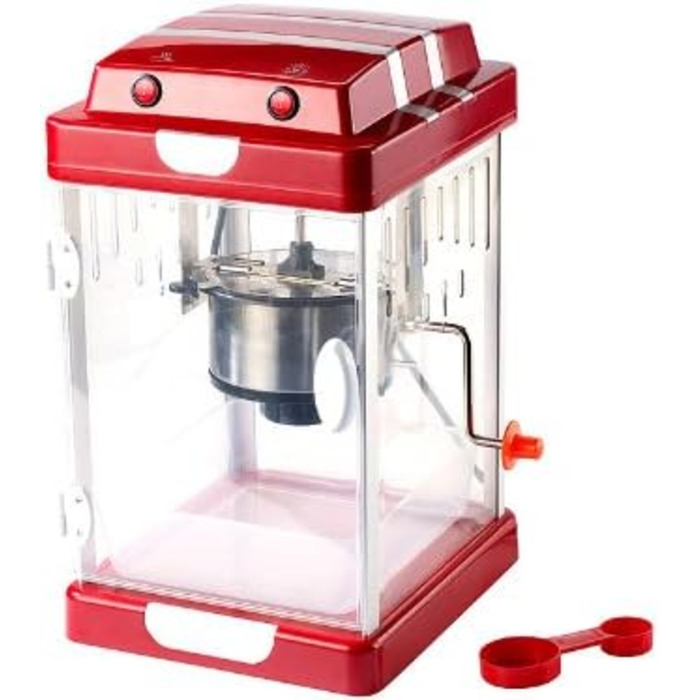 Машина для приготування попкорну Rosenstein & Shne Ретро-машина для попкорну Фільм у вигляді 50-х років (ретро-машина для попкорну, машина для попкорну ретро-дизайну, день народження) Ретро машина для попкорну Фільм, червона