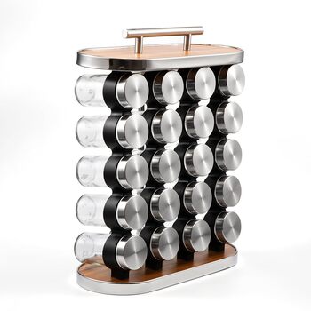 Органайзер для спецій, 20 склянок для зберігання спецій з ручкою для кухонної комори