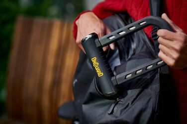 Замок OnGuard RockSolid U-подібний стійкий до кутових шліфувальних машин (8,9 см x 17,5 см) для велосипедів, мотоциклів, мотоспорту скоба 14 мм, механізм блокування X4P, легкий, 5 ключів у комплекті, захист від крадіжки