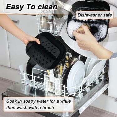 Силіконова форма BYKITCHEN для фритюрниці Ninja Speedi ON400EU/COSORI 5.5 л, аксесуари для фритюрниці для Philips XL 6.2 л, форма для випічки аерофритюрниці з роздільниками для Cecotec/Princess/Tefal