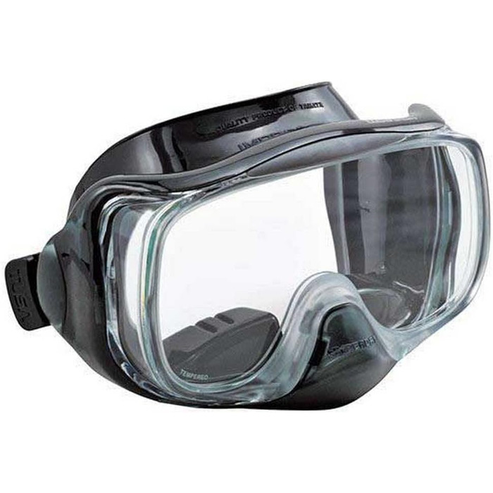 Маска для снорклінга TUSA Imprex 3D, суха сумка для снорклінга - силіконова, чорна/чорна