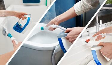 Паровий пилосос RY8544 Пилосос і швабра одночасно Знімна насадка з багатьма насадками 1700 Вт Білий