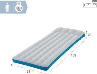 Надувний матрац Intex Camping 72x189x15 см (упаковка з 2 шт.) одномісний