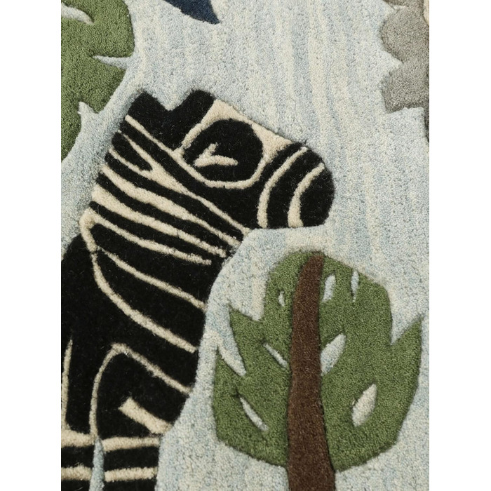 Зоопарк ручної роботи, Килимок для дитячої кімнати, 170 x 240 см, Дитячий килимок для дітей, Ігровий килимок для немовлят, Сучасни