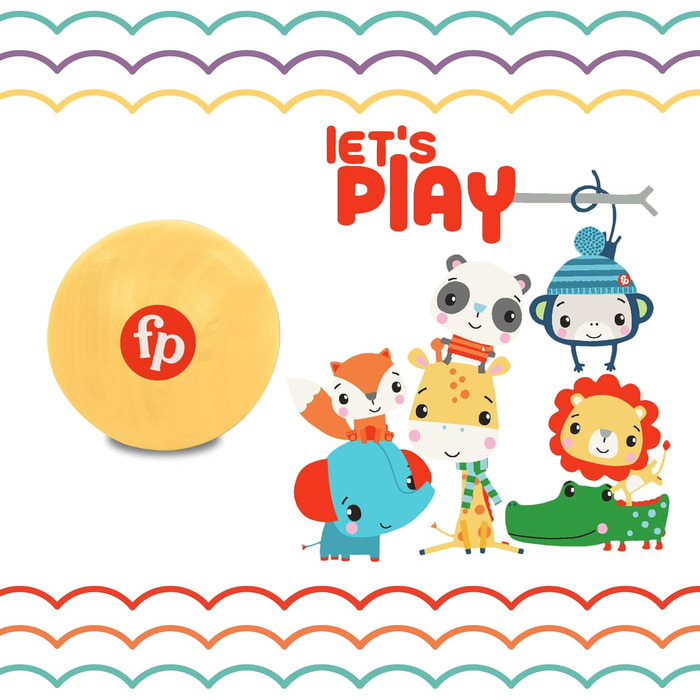 Дерев&39яні кеглі Fisher-Price 173A, підходять для гри в приміщенні та на вулиці, для дітей віком від 3 років