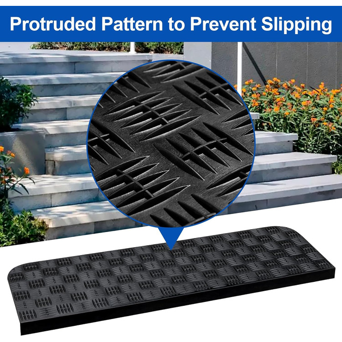 Набір з 5 гумових килимків для сходів протиковзкий килимок для сходів килим для сходів килимок для сходів килим для приміщень відк