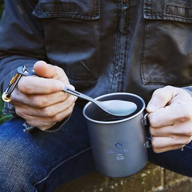 Набір титанових столових приборів, міцний, надлегкий, здоровий та екологічно чистий, набір з 3/4/5 предметів з паличками для їжі, ножем, виделкою, ложкою та соломинкою, для дому/подорожей/кемпінгу, у практичному тканинному чохлі, набір столових приборів з