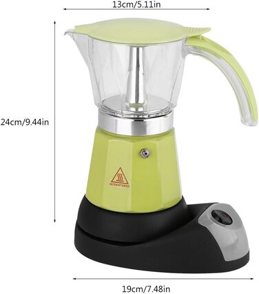 Електрична каструля для мока, авто, чайник, прикурювач, чайник, пляшка для чаю, кави, 850 мл, 24 В, розбірна конструкція (зелена)