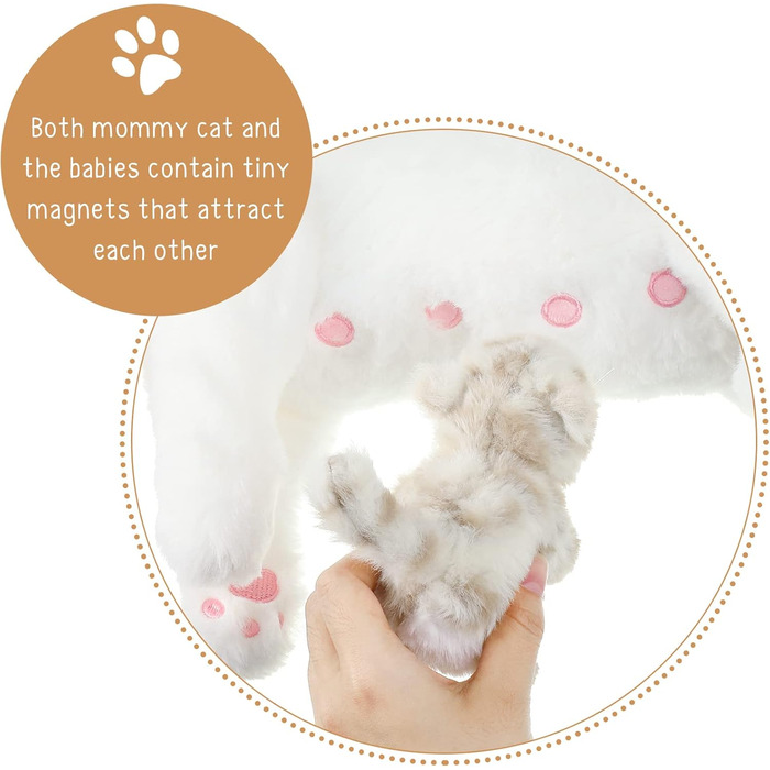 М'яка іграшка Skylety Nourishing Cat Soft Toy 40 см, поліпропіленова бавовна
