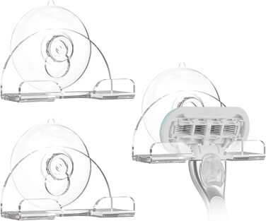 Упаковки Гачки-присоски для бритви Настінна вішалка для бритви Знімні настінні гачки Сумісний із Fusion 5 Proglide, 3