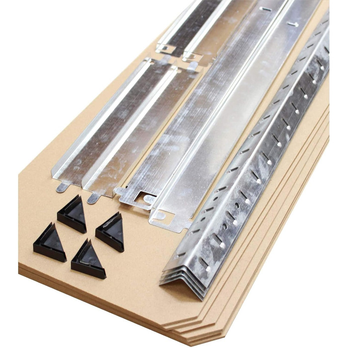 Посилений стелаж, Безболтовий стелаж, 200x100x30 см, Архівний стелаж, Посилений стелаж, Стелаж для зберігання, Стелаж для підвалу, Металевий стелаж, Стелаж для гаража, Стелаж для документів, 2 шт.