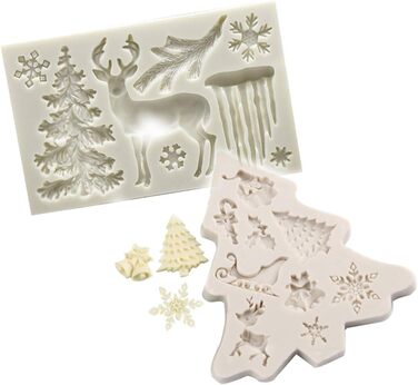 Набір із 2 силіконових форм для випічки на різдво TheStriven