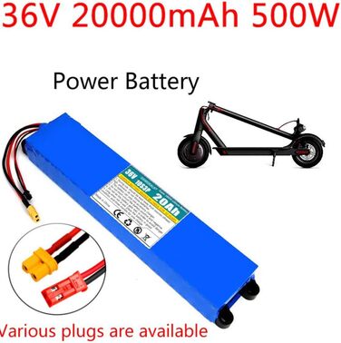 Замінний акумулятор для електровелосипеда для електричного скутера 10S3P електричний велосипед літієва батарея водонепроникний ПВХ акумулятор із зарядним пристроєм 42V 2A для двигунів 500W 350W 250W XT30JST, 36V 20AH