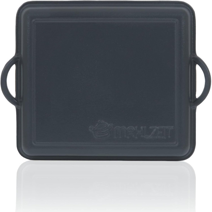 Чавунна емальована жаровня Mahlzeit 10,5 л Blue Berry жаровня 2в1 зі сковородою жаровня з кришкою, безпечна для духовки, емальован