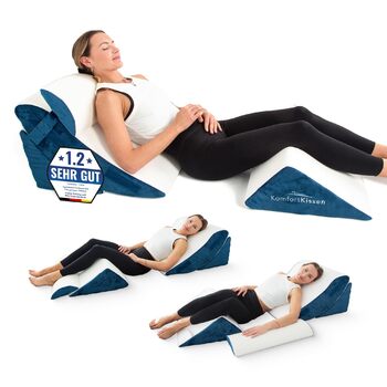 Ергономічний комплект із 4 подушок Wedge Pillow Багатофункціональний дизайн 12-в-1 зі знімним чохлом, який можна прати, для сну та читання