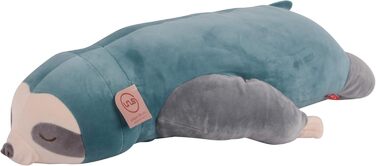 Плюшева подушка UNUS Sloth, 75 см, бірюзовий колір, м&39яка та пухнаста подушка для сну на боці, подушка для годування, подушка для вагітних, бірюзовий колір середнього розміру
