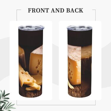 Кухоль з прямою трубочкою, 590 мл, сирний принт, дорожній кухоль, підходить для кемпінгу, офісу та дому