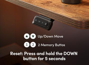 Електричний стіл FEZIBO з регульованою висотою, 152 x 60 см, комп&39ютерний стіл з пам&39яттю налаштувань та технологією запобігання зіткненням, чорний каркас/коричнева стільниця 152 60 см, коричневий