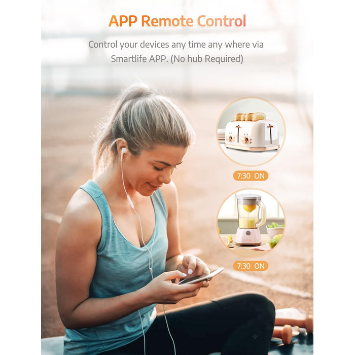 З вимірюванням струму, макс. 16A Smart Home Plug, сумісний з Alexa/Google Home, компактний дизайн, голосове керування, APP Remote Control, таймер, 13A