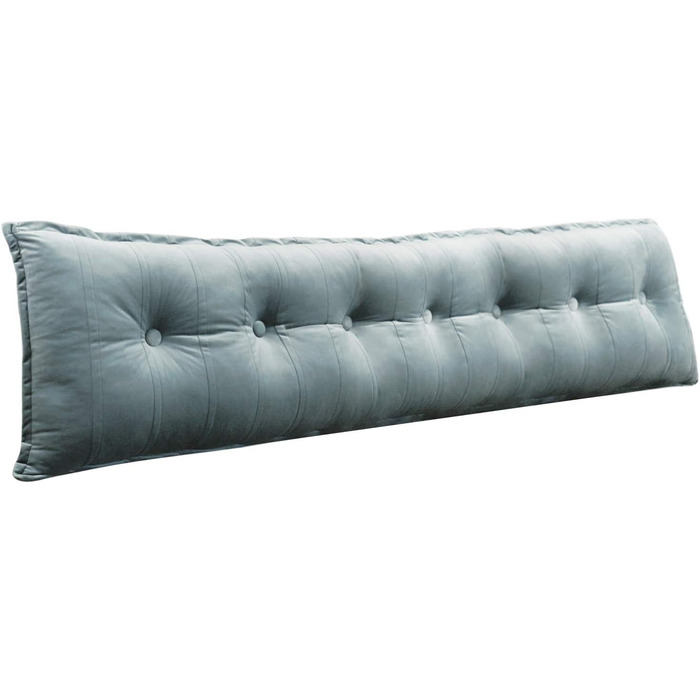 Оксамитова подушка для спинки узголів&39я ліжка з закрученим верхом велика подушка для підтримки кушетки, дивана-ліжка та подушка для читання (сіра, 50 * 200 см) Сіра 50*200 см