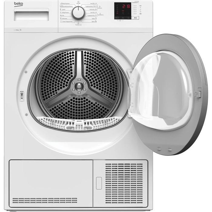 Конденсаторний осушувач Beko DCU 8230 N 10 до 10 кг на 15 програм FlexySense електронне вимірювання вологості блокування від дітей