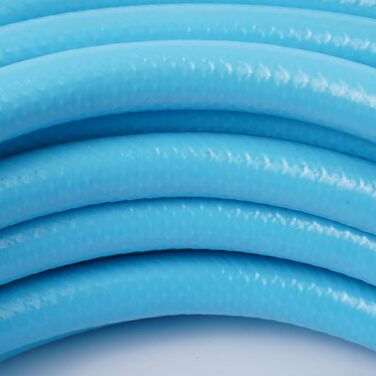 Шланг садовий Relaxdays, на вибір довжини, універсальний водопровідний шланг 1/2, стійкий до УФ-випромінювання та погодних умов, PP, світло-блакитний, 50 м