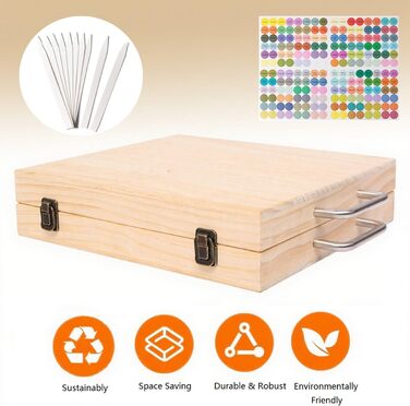 Рівневий органайзер для ефірних олій з масиву дерева з 72 відділеннями та ремінцем - коробка для зберігання з шухлядою, підставка для флаконів об&39ємом 5-15 мл, ароматичних олій, лаку для нігтів, косметики, губної помади, дерев&39яний, 72 відділення, 2-