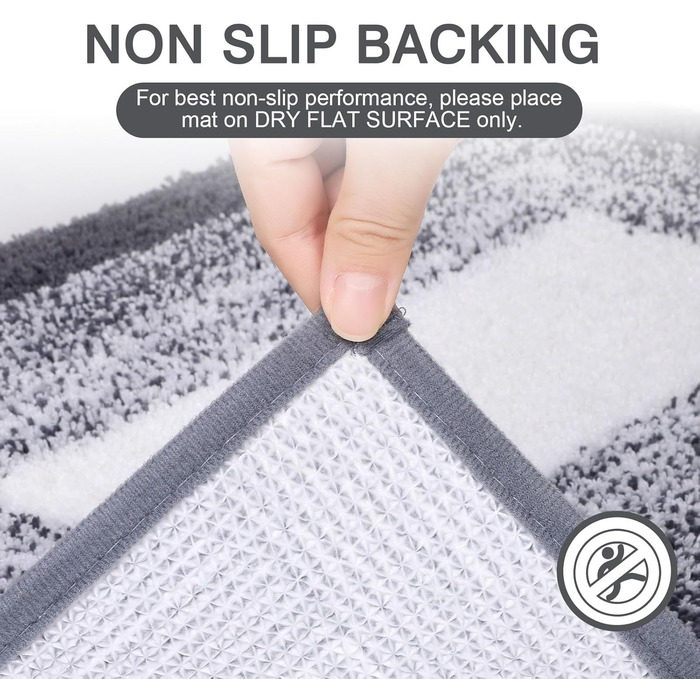 М&39які великі килимки для ванної 80 x 120 см, килимок для ванної, нековзний, водопоглинаючий килимок для душу та ванни, можна прати в пральній машині, темно-сірий 80 x 120 см
