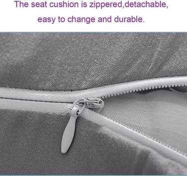 Крісло-яйце AALLYN з ротанга з м&39якою подушкою, для вулиці/приміщення з регульованою висотою, для заднього двору, саду, балкону, газону, вітальні (Колір сірий)