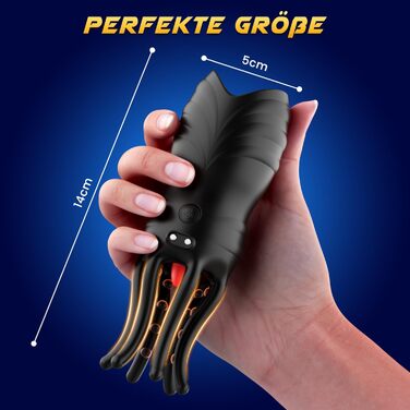 Мастурбатор DVG для чоловіків, чорний, з функцією оральної стимуляції, язичком, 10 режимів вібрації