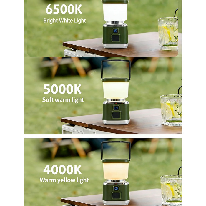 Портативний кемпінговий ліхтар, портативна атмосферна лампа, з регульованою яскравістю, підвісна лампа для намету, нічники для активного відпочинку, кемпінгу, риболовлі, надзвичайних ситуацій, освітлення