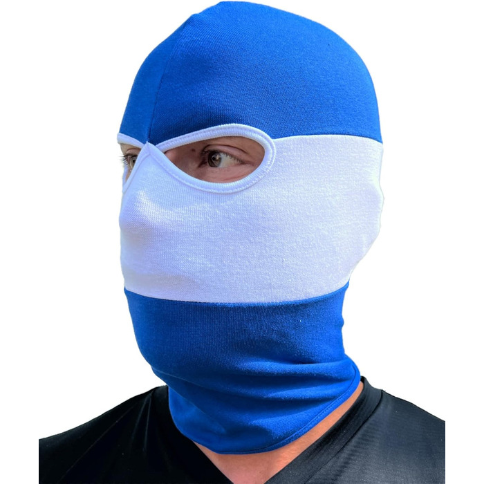 Балаклава PGWEAR у синьо-білу смужку Маска-балаклава-шапка Ультрас Хулігани