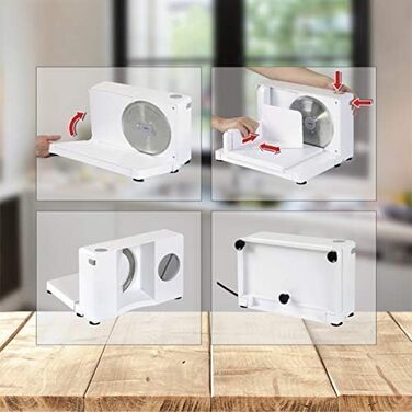 Дюймовий професійний портативний та розбірний електричний змінний струм 230 В 50 Гц 120 Вт для м'ясних та ковбасних виробів, делікатесів та сиру з лезами RSG Solingen з нержавіючої сталі, 17